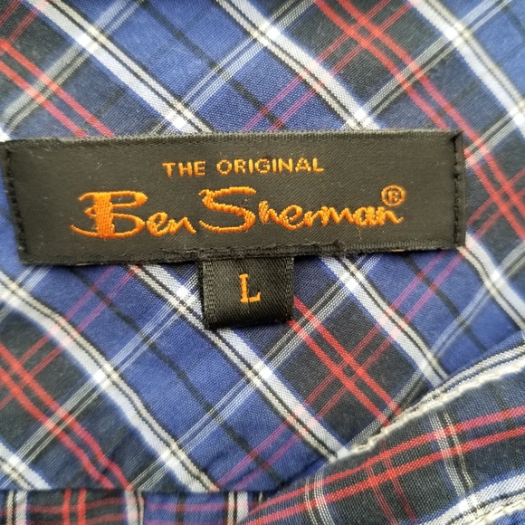 Ben Sherman Plaid Buttondown Short Sleeve - Picture 5 of 8